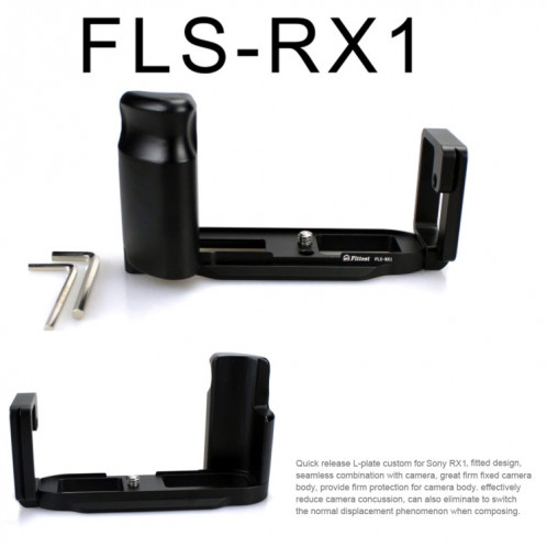 FITTEST FLS-RX1 Support de base de support de plaque à dégagement rapide pour plaque verticale pour Sony RX1 (Noir) SF564B357-06