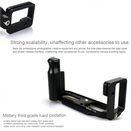 FITTEST FLS-RX1 Support de base de support de plaque à dégagement rapide pour plaque verticale pour Sony RX1 (Noir) SF564B357-06