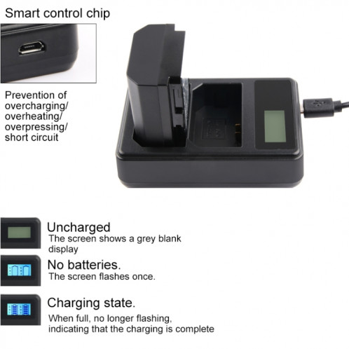 Chargeur de batterie affichage canal LCD numérique double canal avec port USB pour batterie Sony NP-FZ100, compatible avec Sony A9 (ILCE-9) SH0569774-09