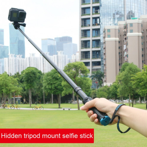 Trépied portable pliable Selfie Monopod Stick pour GoPro HERO6 / 5 Session / 5/4 Session / 4/3 + / 3/2/1, caméras de sport Xiaoyi, Longueur: 23,5-81cm SH05961366-012