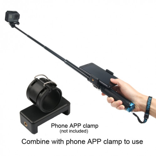 Trépied portable pliable Selfie Monopod Stick pour GoPro HERO6 / 5 Session / 5/4 Session / 4/3 + / 3/2/1, caméras de sport Xiaoyi, Longueur: 23,5-81cm SH05961366-012