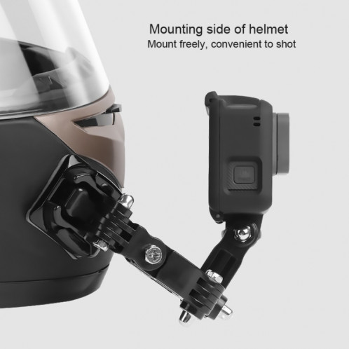 Ensemble de montage fixe pour bras multi-articulation adhésif pour casque de cyclisme avec vis à boucle et crochet pour crochets en J pour GoPro HERO7 / 6/5/5 Session / 4 Session / 4/3 + / 3/2/1, Xiaoyi et autres SH0605647-015