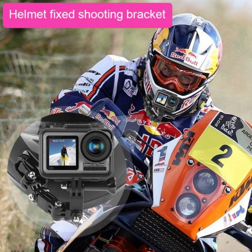 Kit de montage fixe pour bras multi-articulation adhésif pour casque de cyclisme avec support de boucle, adaptateur et vis pour crochet GoPro pour caméra GoPro HERO7 / 6/5/5/4 session / 4/3 + / 3/2/1, Xiaoyi et autres SH06061442-015