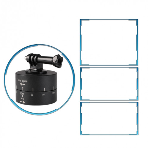 Rotation automatique à 360 degrés Adaptateur principal de trépied pour stabilisateur en accéléré pour GoPro (noir) SH659B153-010