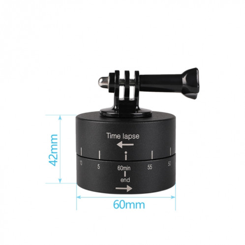 Rotation automatique à 360 degrés Adaptateur principal de trépied pour stabilisateur en accéléré pour GoPro (noir) SH659B153-010