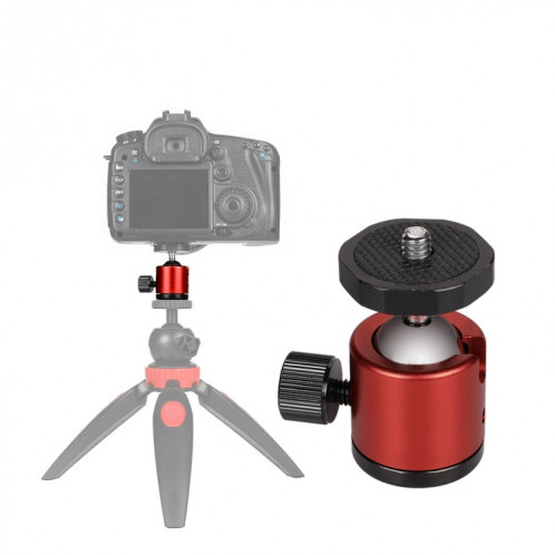 Rotule panoramique en métal avec rotation à 360 degrés pour appareils photo reflex numériques et numériques (rouge) SH671R1507-08