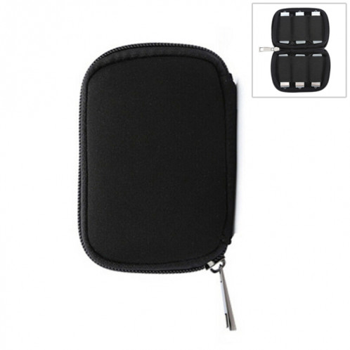 Housse de sac de rangement en néoprène U Disk, taille du sac: 12x8cm (noir) SH771B1389-05