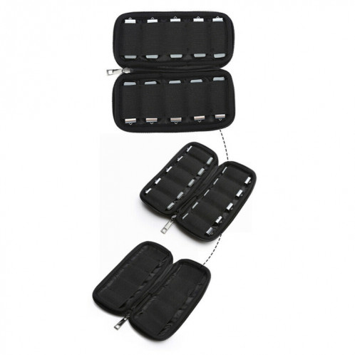 Housse de sac de rangement en néoprène U Disk, taille du sac: 20x9cm (noir) SH773B766-05