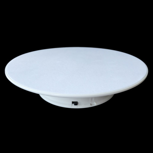 25cm 360 degrés Turntable rotative d'affichage de platine de tournage vidéo Video Props PlayTable pour la photographie, chargez 3 kg, alimenté par batterie (blanc) SH868W1686-06