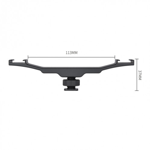 YELANGU YLG0702A double adaptateur de montage de chaussure chaude froide support d'extension en alliage d'aluminium (noir) SY921B755-09