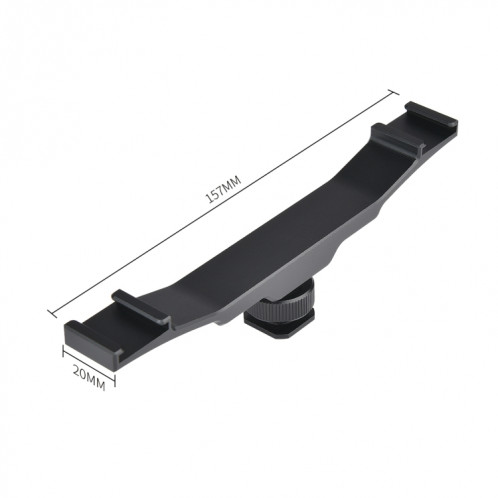 YELANGU YLG0702A double adaptateur de montage de chaussure chaude froide support d'extension en alliage d'aluminium (noir) SY921B755-09