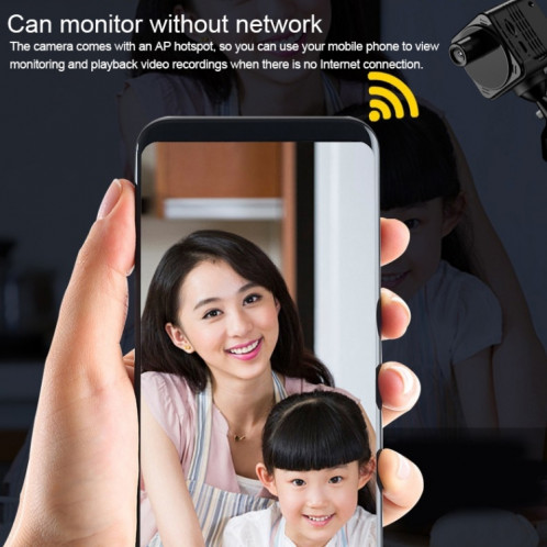R89 Full HD 1080P WiFi Mini caméra enregistreur DV, détection de moniteur de soutien et Vision nocturne et enregistrement en boucle et carte TF SH09481811-016
