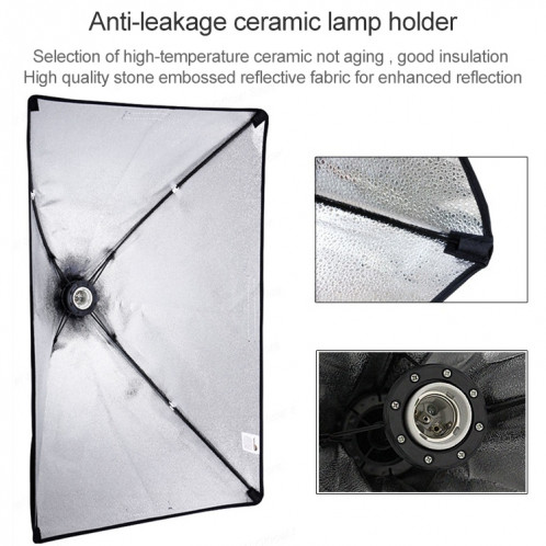 50x70cm Softbox Single Light + 200cm Heigh Photographie Prise de vue de la photographie Trépied Stand Stand + Bras JIB JIB SUPPORT STUDIO FLASH LUMIÈRE SH0991265-09
