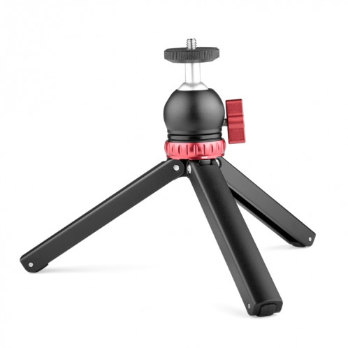 YELANGU T1 YLG1202A Mini support de trépied de bureau en métal de poche avec rotule à 360 degrés pour reflex numérique et appareils photo numériques (noir) SY046B1041-016