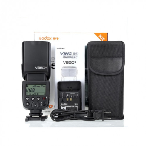 Godox V850II 2,4 GHz sans fil 1 / 8000s HSS Flash Speedlite pour appareils photo reflex numériques Canon / Nikon (noir) SG096B509-09