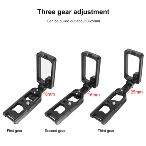 Support de Base de support de plaque en L à dégagement rapide de prise de vue verticale 1/4 pouce pour Nikon Z6 / Z7 SH11041956-09