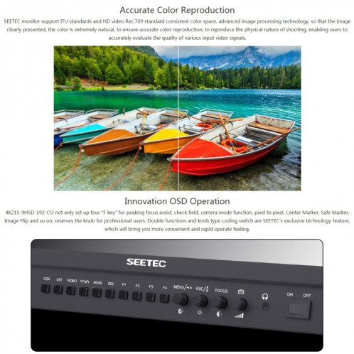 SEETEC 4K215-9HSD-CO 1920x1080 21,5 pouces SDI / HDMI Full HD Director Box Camera Field Monitor SS11211352-015