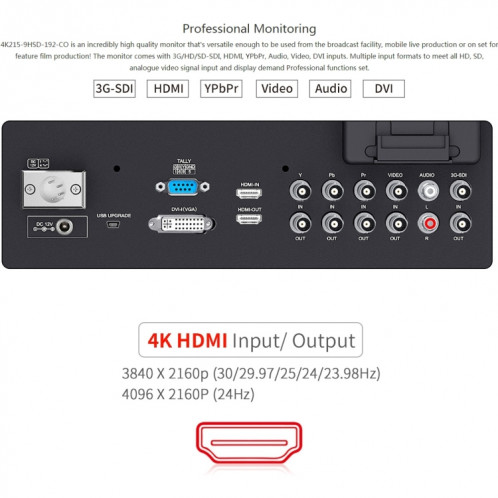 SEETEC 4K215-9HSD-CO 1920x1080 21,5 pouces SDI / HDMI Full HD Director Box Camera Field Monitor SS11211352-015