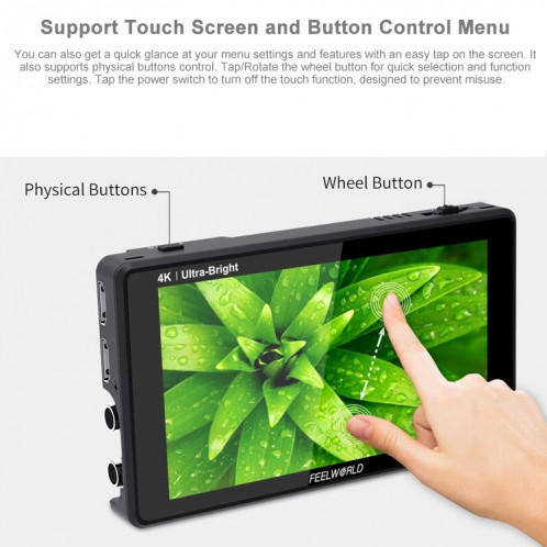 FEELWORLD LUT6S 1920x1080 2600 nits 6 pouces écran IPS HDMI 4K écran tactile SDI HDI caméra moniteur de terrain SF1131768-025