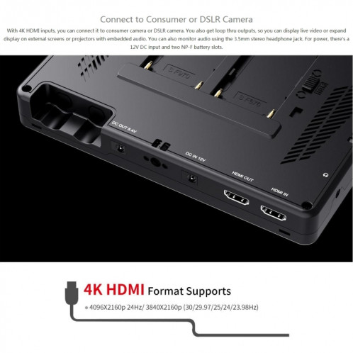 FEELWORLD LUT7 1920x1200 2200 nits 7 pouces écran IPS HDMI 4K écran tactile caméra moniteur de terrain SF11321511-019