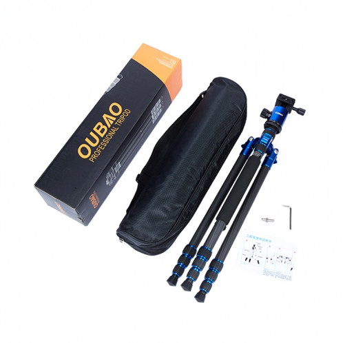 TRIOPO Oubao C-608S trépied portable réglable en fibre de carbone avec rotule pour appareil photo reflex ST11511811-015