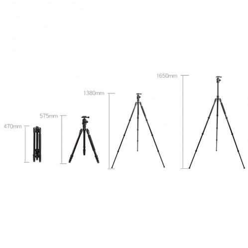 TRIOPO Oubao TA330 Support de trépied à bras horizontal à dégagement rapide Support de flèche de colonne centrale avec trépied à rotule ST11541789-010