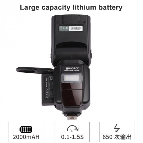 Clignote, Triopo TR-666 2000mAh 2.4G sans fil double mode TTL Flash Speedlite pour appareils photo reflex numériques Canon / Nikon ST11821460-010