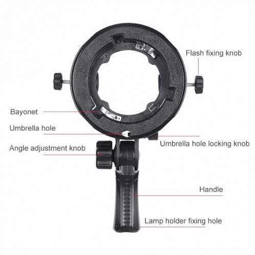 TRIOPO TR-05 Support de Flash Appareil photo multifonction Support universel de type S Accessoires Interface de transfert ST1183907-07