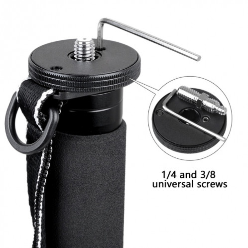 BEXIN MAS285 Support de monopode en alliage d'aluminium pour appareil photo reflex numérique portable de voyage extérieur (noir) SB200B617-08