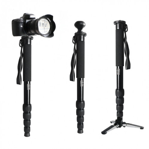 BEXIN MAS285 Support de monopode en alliage d'aluminium pour appareil photo reflex numérique portable de voyage extérieur (noir) SB200B617-08