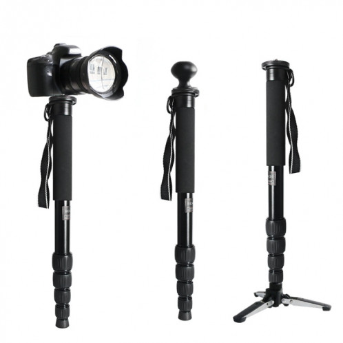 BEXIN MAS325 Support de monopode en alliage d'aluminium pour appareil photo reflex numérique portable de voyage (noir) SB201B1572-09