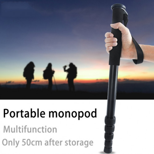 BEXIN P285-A Support de monopode en alliage d'aluminium pour appareil photo reflex numérique portable de voyage extérieur (noir) SB204B53-010