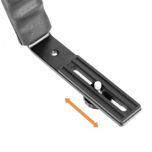 Support de caméra en aluminium avec support de flash en forme de L (noir) SH213B1593-06