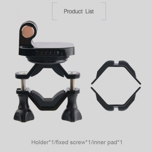 Support de guidon de moto GP433 pour GoPro HERO6 / 5/5 Session / 4 Session / 4/3 + / 3/2/1 / Fusion, Xiaoyi et autres caméras d'action (Noir) SH221B1074-08