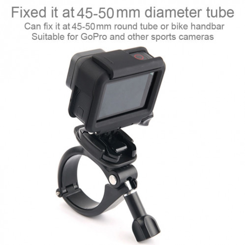 GP434 Grande Bicyclette Moto Fixation Guidon Montage pour GoPro HERO6 / 5/5 Session / 4 Session / 4/3 + / 3/2/1 / Fusion, Xiaoyi et Autres Caméras Action (Noir) SH222B1053-08