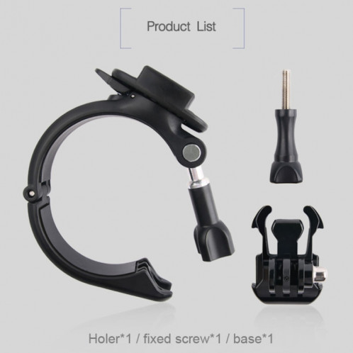GP434 Grande Bicyclette Moto Fixation Guidon Montage pour GoPro HERO6 / 5/5 Session / 4 Session / 4/3 + / 3/2/1 / Fusion, Xiaoyi et Autres Caméras Action (Noir) SH222B1053-08