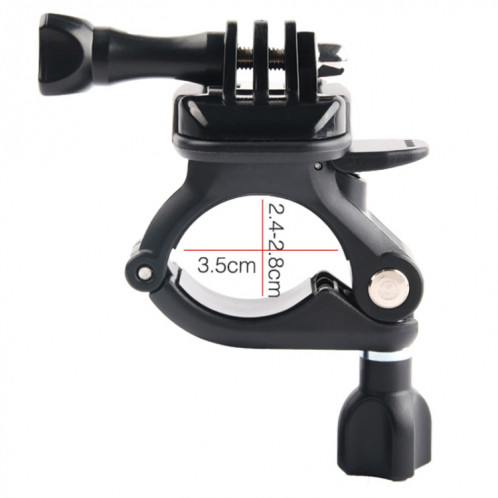 GP435 Support de Fixation de guidon de moto de petite taille pour GoPro HERO6 / 5/5 Session / 4 Session / 4/3 + / 3/2/1 / Fusion, Xiaoyi et autres caméras d'action (Noir) SH223B1000-08