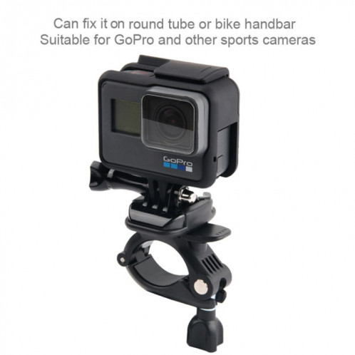 GP435 Support de Fixation de guidon de moto de petite taille pour GoPro HERO6 / 5/5 Session / 4 Session / 4/3 + / 3/2/1 / Fusion, Xiaoyi et autres caméras d'action (Noir) SH223B1000-08
