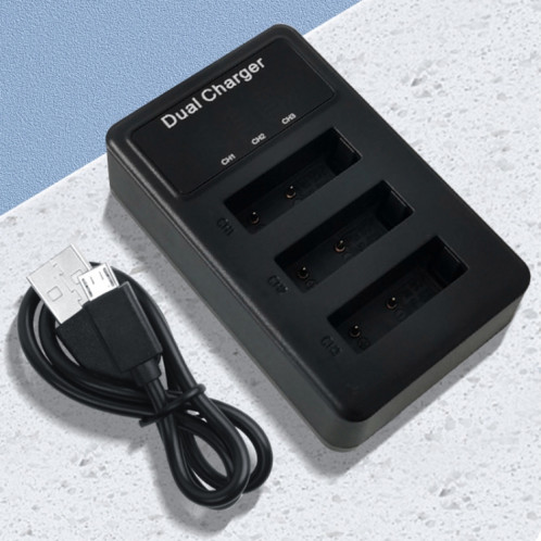 Pour Sony NP-BX1 LCD Display Triple Chargeur USB avec câble USB (noir) SH275B697-04