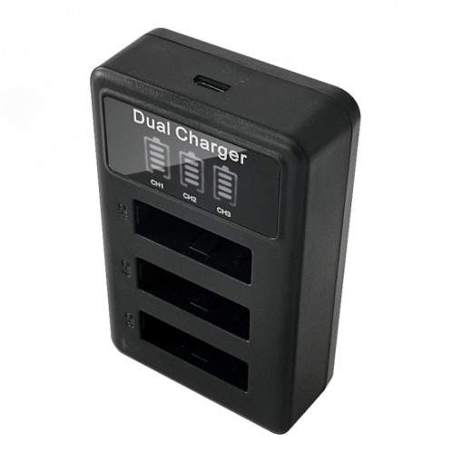 Pour Sony NP-BX1 LCD Display Triple Chargeur USB avec câble USB (noir) SH275B697-04