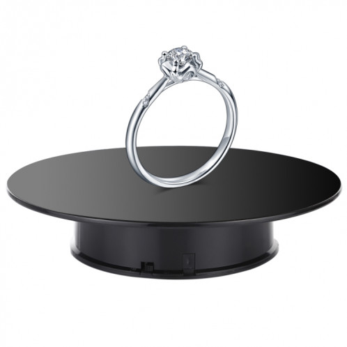 25cm 360 degrés rotation rotative rotative de rotation plate-forme plate-forme de tournage de tournage vidéo des accessoires plateau tournant pour la photographie, charge 3 kg, alimenté par batterie (noir) SH342B1866-06