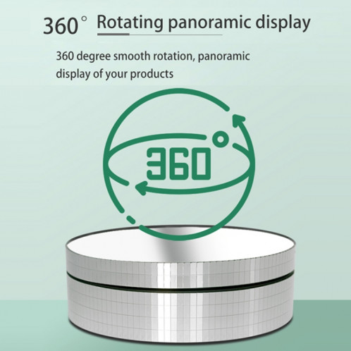 12 cm 360 degrés rotative de platine de platine de platine électrique d'affichage électrique Stand de prise de vue vidéo PLAYTABLE, CHARGE: 3KG (Blanc) SH358W548-09