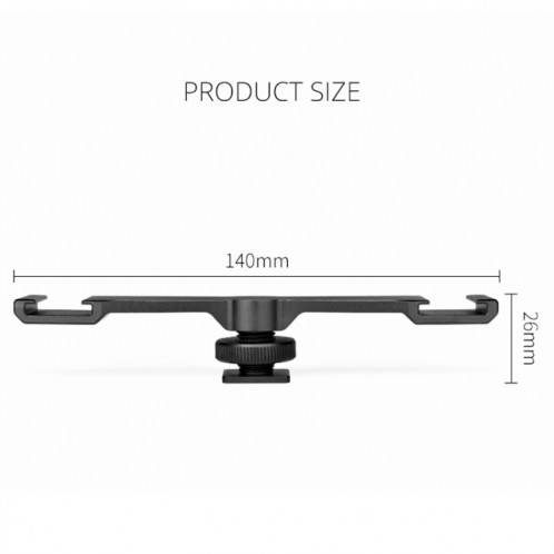 Chaussure à froid Yelangu A641 à double support de montage de chaussure à double froide Support d'alliage d'aluminium (noir) SY382B1693-08