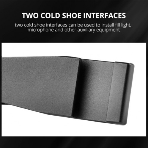 Chaussure à froid Yelangu A641 à double support de montage de chaussure à double froide Support d'alliage d'aluminium (noir) SY382B1693-08