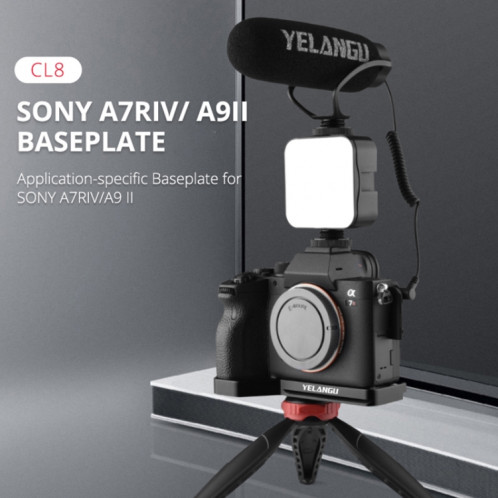 Caméra Yelangu CL8 Caméra Plaque de base L Plaque L pour Sony ILCE-9M2 / A9 II / ILCE-7RM4 / A7R IV (Noir) SY387B1850-08