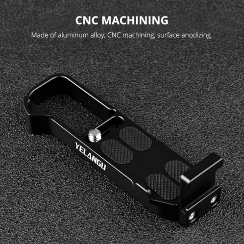 Yelangu Knangle CL9-A Caméra Kit de plaque de base L Caméra avec lampe à LED + trépied + tête à bille pour canon G7X2 / G7X3 (Noir) SY388B1218-09