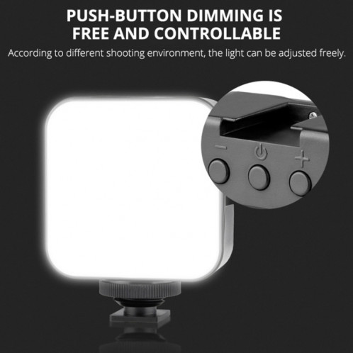 Yelangu Knangle CL9-A Caméra Kit de plaque de base L Caméra avec lampe à LED + trépied + tête à bille pour canon G7X2 / G7X3 (Noir) SY388B1218-09