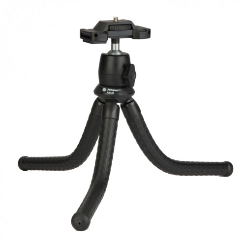 Fotopro RM-80 Mini Mount de trépied de bureau + tête à billes MH-8 avec pince de vis et téléphone de 1/4 pouce (noir) SF398B1332-06