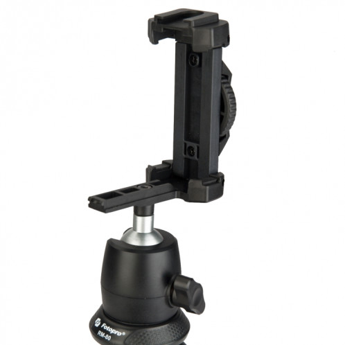 Fotopro RM-80 Mini Mount de trépied de bureau + tête à billes MH-8 avec pince de vis et téléphone de 1/4 pouce (noir) SF398B1332-06