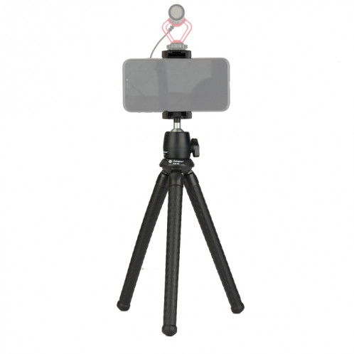 Fotopro RM-80 Mini Mount de trépied de bureau + tête à billes MH-8 avec pince de vis et téléphone de 1/4 pouce (noir) SF398B1332-06